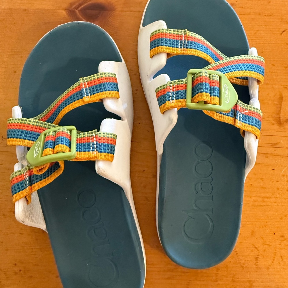 Chaco Kids Sandals - Blue with Colorful Straps